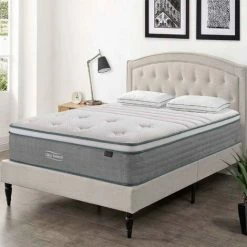 Vente flash 🛒 DECO IN PARIS Matelas Hybride NATURAL 140 X 190 Cm Ressorts Ensachés Et Soie épaisseur 29 Cm - Blanc ⌛