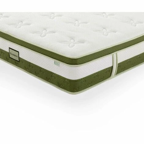 Bon marché ⭐ DECO IN PARIS Matelas Hybride BAMBOO 140 X 190 Cm Ressorts Ensachés Et Mémoire De Forme épaisseur 30 Cm - Blanc 😀 – Image 4