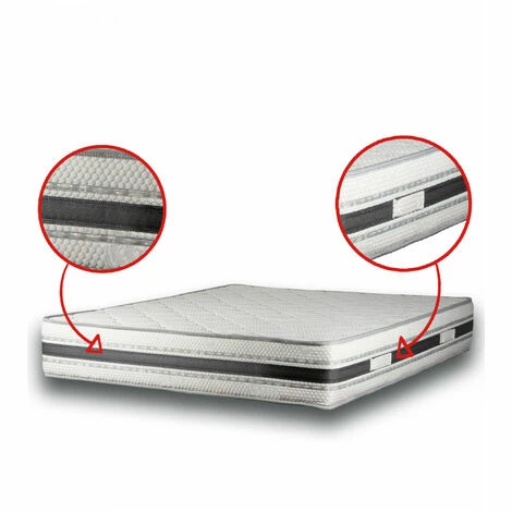 Grosses soldes đ„ BATFLEX Matelas 160X200 Ressorts Ensachés H21 BASTILLE- Mousse Ergonomique 25D + 700 Ressorts Ensachés - Soutien: Ferme - Epaisseur 21 Cm - Hypoallergénique - Orthopédique - La Couleur Peut Changer - La Couleur Peut Changer đ â Image 2