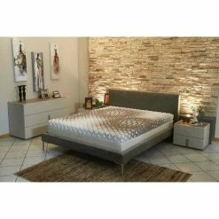 Nouveau 😍 KING OF DREAM Matelas - Face Ete + Ame Mousse Poli Lattex Haute Resilience Face Hiver Memoire De Forme 55 Kg/m3 Tissu Soja Naturel 90x190 X 24 Cm Luxury Brown Souple + Oreiller Visco - Special Sommier Electrique - Dehoussable Housse Lavable - 7 Zones De Confort 😉