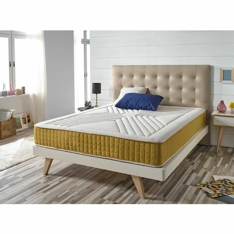 Le moins cher 🌟 Matris - Matelas En Mousse à Mémoire Luxury Gold Visco 90X190 Hauteur 21 Cm +/-2 Fermeté Moyenne-élevée - Toutes Les Mesures 🎁 – Image 2