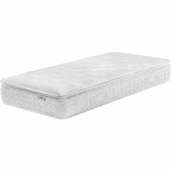 Promo 😉 BELIANI Matelas En Tissu Beige 90x200 - Beige 😉