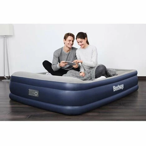 Meilleure vente ✨ Bestway 67630 Matelas Gonflable Double Tritech 152x203x46cm Avec Pompe 🔔 – Image 2