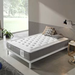 Meilleure affaire 🎉 DREAMING KAMAHAUS Matelas à Ressorts Ensachés VISCOSPRING PLATINE | 7 Zones | à Mémoire De Forme Hauteur: ±18 Cm 90x190 Cm 🔥