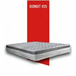 Sortie 😉 BATFLEX Matelas à Mémoire De Forme 140x190 H25 CM - BIONUIT Matela Water Foam - Huiles Esentielles Et Mousse D'eau Expanse - La Couleur Peut Changer 🔥