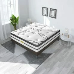 Sortie 😍 MAISON AUBERTIN Matelas Concorde Ressorts Ensachés Accueil Mémoire De Forme Ferme - 26cm - 140X190cm ❤️