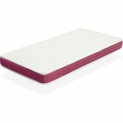 Sortie 🎁 DORMALIT Matelas BEBE ADA 57X117 Epaisseur 10 CM - Noyau Mousse Perforee Et Anti Bacterien - Rose ❤️