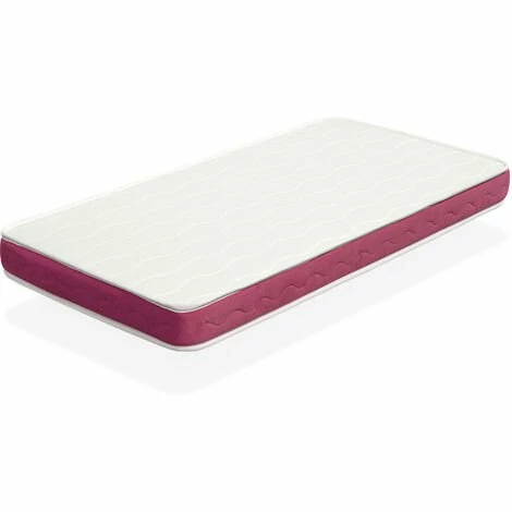 Sortie đ DORMALIT Matelas BEBE ADA 57X117 Epaisseur 10 CM - Noyau Mousse Perforee Et Anti Bacterien - Rose â€ïž