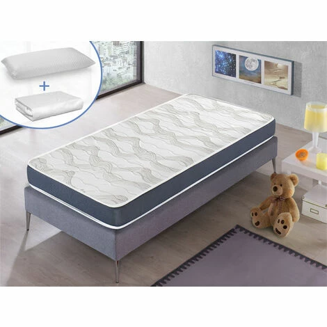 Meilleure affaire 🌟 DORMALIT Pack LIT ENFANTS Matelas 80X160 H14 CM ERGO CONFORT + 1 Oreiller 80x35 Cm + 1 Protege Matelas 80x160 Cm 😀 – Image 2