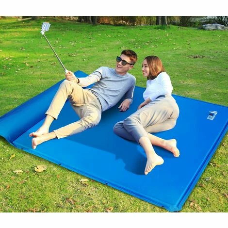 Promo 🎉 THSINDE Tapis De Pique-nique Gonflable Automatique 2-3 Personnes Camping Camping En Plein Air Pause Déjeuner Lit Rembourré (190 * 158 * 3) 🛒 – Image 3