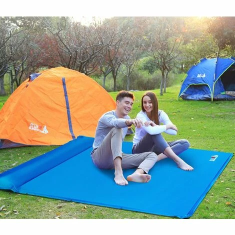 Promo 🎉 THSINDE Tapis De Pique-nique Gonflable Automatique 2-3 Personnes Camping Camping En Plein Air Pause Déjeuner Lit Rembourré (190 * 158 * 3) 🛒 – Image 4