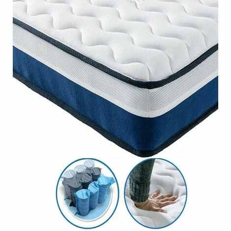 Meilleure vente 😉 KING OF DREAMS Matelas Alexis A Ressorts + 3 Cm Latex Naturel à 70 % En 75 Kg/m3 - 70x190 Hauteur +/- 24,50 Cm - Accueil Moelleux - Soutien Equilibre - 5 Zones De Confort - Hypoallergenique 🔥
