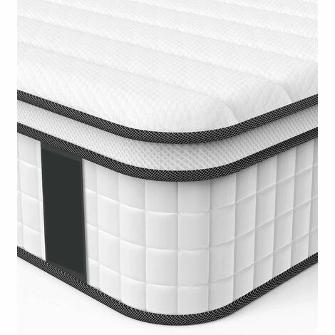 De gros 🔔 KINGOFDREAMS Matelas Sasha A Ressorts + 3 Cm Latex Naturel à 70 % En 75 Kg/m3 - 90x190 Hauteur +/- 30 Cm - Accueil Moelleux - Soutien Equilibre - 5 Zones De Confort - Hypoallergenique 😉