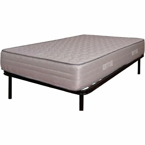 Grosses soldes ✔️ Dmora Matelas Carré Et Semi Orthopédique, Made In Italy, Rembourrage En Polyuréthane Et Fibre Hypoallergénique, Revêtement En Tissu Jacquard, 120x190h24 Cm, Blanc 🔔 – Image 2