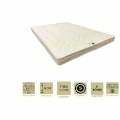 Remise 🛒 PROVENCE LITERIE Lot De 2 Matelas Très Ferme Mémoire De Forme 60 Kg/m3 + 2 Alèses 70x190 X 9 Cm - 5 Zones De Confort - Ame Poli Lattex Haute Résilience HD - Hypoallergénique 🔔