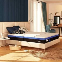 Tout neuf 🔥 Baldiflex Matelas BROS 70 X 200 Cm Mousse à Mémoire Et Ressorts Ensaches Technologie Hybride Multi Densité Soutien Moyen Elevee Épaisseur 25 Cm 🎁