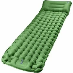 Le moins cher 🧨 BEARSU Matelas De Camping Avec Pompe à Pied, Tapis De Couchage Gonflable Automatique épais De 10 Cm / 4 '', Matelas De Trekking Avec Oreillers, Matelas Gonflable Ultra-léger, Adapté Au Camping, à La Tente Et à La Randonnée Vert ✔️
