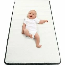 Grosses soldes 🛒 GOPLUS Matelas En Mousse Pour Enfant, Anti-Acariens/Anti Moisissures/Anti Etouffement, Avec Housse Extérieure Amovible Et Lavable, Sac De Transport, Respirant Pour Confort Et Soutien 120 X 60 X 5 CM 😍