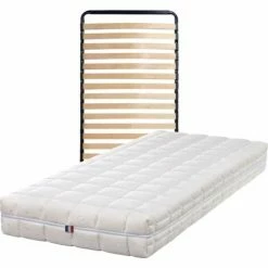 Meilleur prix 🛒 PROVENCE LITERIE Matelas + Sommier 120x190 X 19,5 Cm Tres Ferme - Dehoussable Housse Lavable - 7 Zones De Confort - Ame Poli Lattex 33 Kg/m3 - Hypoallergenique 👏