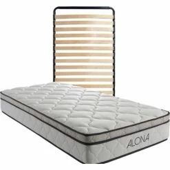 Sortie 😍 PROVENCE LITERIE Matelas + Sommier Alona A Ressorts + Memoire De Forme 80 Kg/m3 - 90x190 Hauteur +/- 25,5 Cm - Accueil Moelleux - Soutien Equilibre - 5 Zones De Confort - Hypoallergenique 🌟