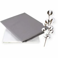 Meilleure affaire ✔️ DORMALIT Drap Housse 100% Coton 70x160, Lot 2 Drap Blanc Et Gris, Matelas Lit Enfant 🧨