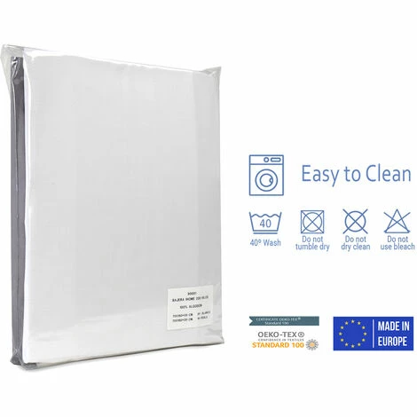 Meilleure affaire ✔️ DORMALIT Drap Housse 100% Coton 70x160, Lot 2 Drap Blanc Et Gris, Matelas Lit Enfant 🧨 – Image 3