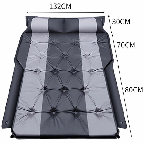 Meilleur prix 🔥 XUEQIEE Matelas Gonflable Lit De Voiture 180 X 132 Cm, Portatif Automatique De Matelas Pneumatique Pour Voyage Autonome En Plein Air-Noir 😍 – Image 3