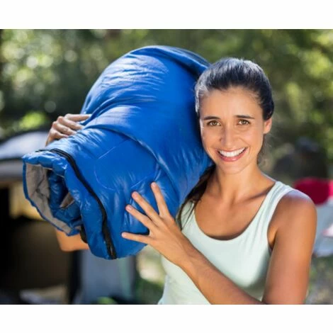 Bon marché 🎁 ELLE Sac De Couchage Compact 3 Saisons Connectable Pour Double Sac De Couchage Ultralight Enfant Adulte Duvet Grand Froid Pour Camping Hiking Trekking Randonnée Extérieur,Vert Armée(0.7KG) 🛒 – Image 5