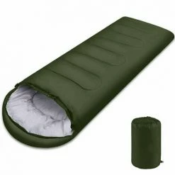 Remise 😉 ELLE Sac De Couchage Compact 3 Saisons Connectable Pour Double Sac De Couchage Ultralight Enfant Adulte Duvet Grand Froid Pour Camping Hiking Trekking Randonnée Extérieur,Vert Armée(1.8kg) 😍