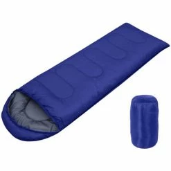 Promo ✨ ELLE Sac De Couchage Compact 3 Saisons Connectable Pour Double Sac De Couchage Ultralight Enfant Adulte Duvet Grand Froid Pour Camping Hiking Trekking Randonnée Extérieur,Bleu Marine(0.7KG) 😀