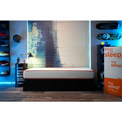 Budget 🔔 WHAT THE SLEEP! ZZZZ What The Sleep, Matelas à Mémoire De Forme Durable Premium HR, 22 cm, Modèle Rap, 70x190, Fermeté, Confort Et Haute Respirabilité, 2 zones Indépendantes, Protection Hygiénique 💯