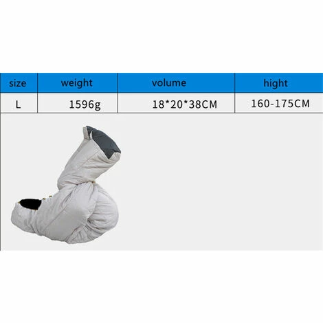 Budget 🧨 KARTOKNER Hiver Sacs De Couchage En Plein Air Pour Adultes Portables Peuvent De Couchage Peuvent Blanc (L) 👏 – Image 5