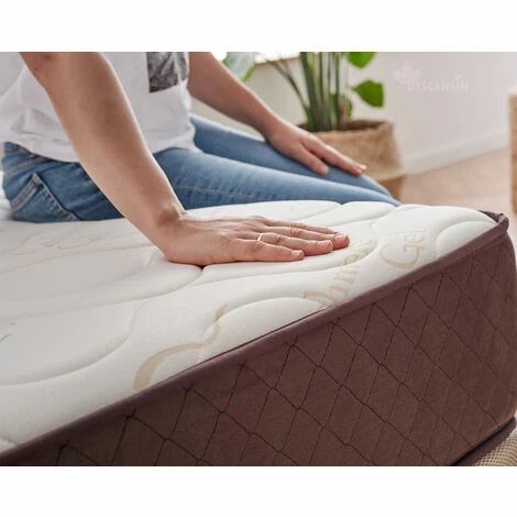 Tout neuf ❤️ DESCANSIN Pack Matelas 140x190 + 2 Oreillers à Mémoire De Forme 70 Cm | Descansín | Grande Fermeté | Tissu Respirant Et Anti|acarien ❤️ – Image 4