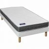 Nouveau ⭐ TERRE DE NUIT Matelas Ressorts Ensachés 5 Zones Ferme EMBELLIE 90x190 - Blanc 🎁