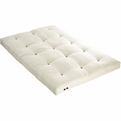 Tout neuf 🧨 TERRE DE NUIT Matelas Futon écru En Coton 90x190 - Ecru 🧨 – Image 2