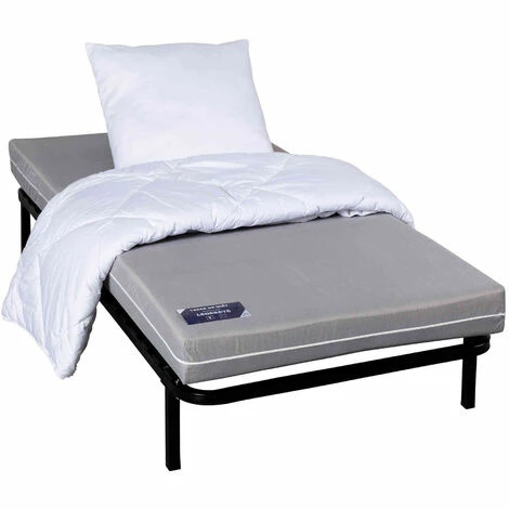 Remise 👏 TERRE DE NUIT Matelas D'appoint En Mousse Légèreté 80x190 - Gris 🥰 – Image 4