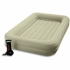 Vente flash 🔥 Matelas Gonflable Enfant 1 Place + Gonfleur - Intex - Beige ✔️