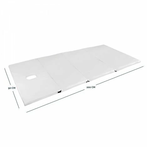 De gros 😉 Matelas De Massage Pliant Avec Housse De Transport - 200 X 90 X 5 Cm - Blanc - Vivezen - Blanc 🔔 – Image 2