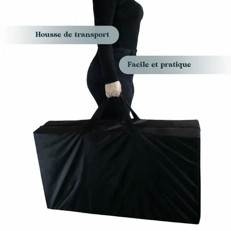 De gros 😉 Matelas De Massage Pliant Avec Housse De Transport - 200 X 90 X 5 Cm - Blanc - Vivezen - Blanc 🔔 – Image 4