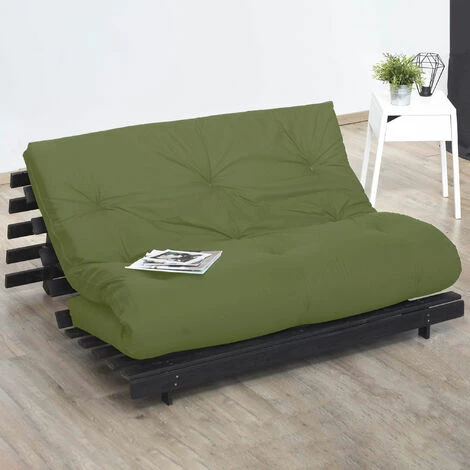 Sortie 👍 TERRE DE NUIT Matelas Futon Pistache En Coton 90x190 - Vert 🤩 – Image 4