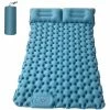 Grosses soldes 😍 ASUPERMALL Double Matelas Gonflable De Camping Avec Oreiller, Matelas De Couchage Portable Et Impermeable, Bleu 👏