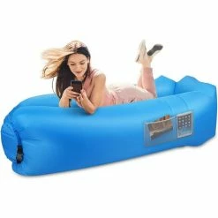 Le moins cher ✔️ DECKON Hamac Gonflable, Canapé Gonflable Portable Pliable, Sac De Rangement Intégré, Imperméable, Coussin Gonflable Extérieur, Résistant à L'usure - Camping, Plage 😀