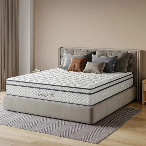 Sortie 🧨 Vesgantti Boxtop Matelas 26cm Épaisseur Ressort Ensachés En Mousse Mémoire De Forme 7 Zones De Confort CertiPUR-US (Classique, 80x200) 🔔 – Image 2