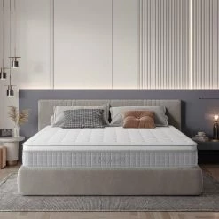 Budget ✨ Vesgantti Boxtop Matelas 25cm Épaisseur Ressort Ensachés En Mousse Mémoire De Forme 7 Zones De Confort CertiPUR-US(90*200) 😉