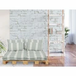 Acheter 🥰 OZAIA Lot 1 Matelas Palette 80x120 + 2 Coussins Dossier 40x60 + 2 Coussins 30x50 - SHANI - Gris Et Beige - Gris 🎉