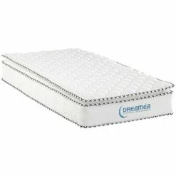 Sortie 😀 VENTE-UNIQUE.COM Matelas Ressorts Ensachés Et Surmatelas Intégré ALTIER De DREAMEA - 90 X 190 Cm 🎉