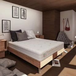 Meilleure affaire 👏 Baldiflex Matelas Hybride - 1600 Ressorts Et Mousse à Mémoire De Forme - Mesure 90x200 Cm 🎉