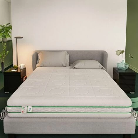 Nouveau 👍 Baldiflex Matelas Hybride Green Spring - 800 Ressorts Et 3 Cm Mousse à Mémoire De Forme - Mesure 90x200 Cm 🛒 – Image 4