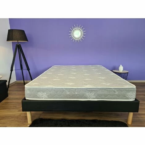 Vente flash 🥰 PROVENCE LITERIE Matelas 140x200 X 19,5 Cm + Oreiller Visco - Une Face Soutien Souple Et Une Face Soutien Ferme - Reference Nina - Tissu A L'Aloe Vera - Noyau Poli Lattex HR Dernière Génération Indéformable - Très Respirant 🧨 – Image 2