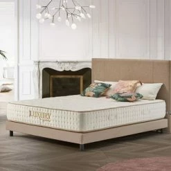 Remise 😉 Matelas LUXURY 70x190 Mousse à Mémoire De Forme HD | Très épais 25 Cm | Accueil Latex + HR | 7 Zones Grand Confort | NATURALEX - Blanc 🔔